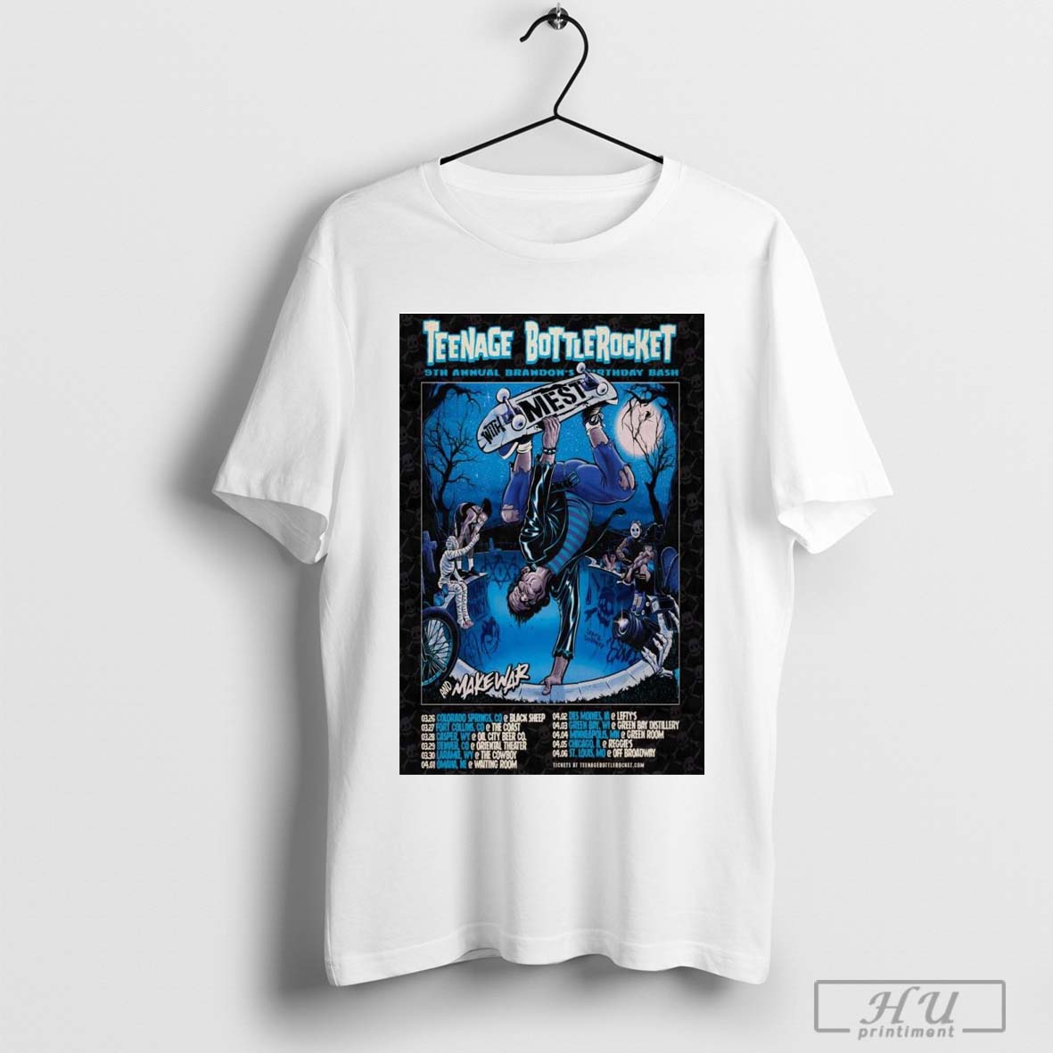 Teenage Bottlerocket Annual Ons Birthday Bash Tour 2025 Poster Shirt