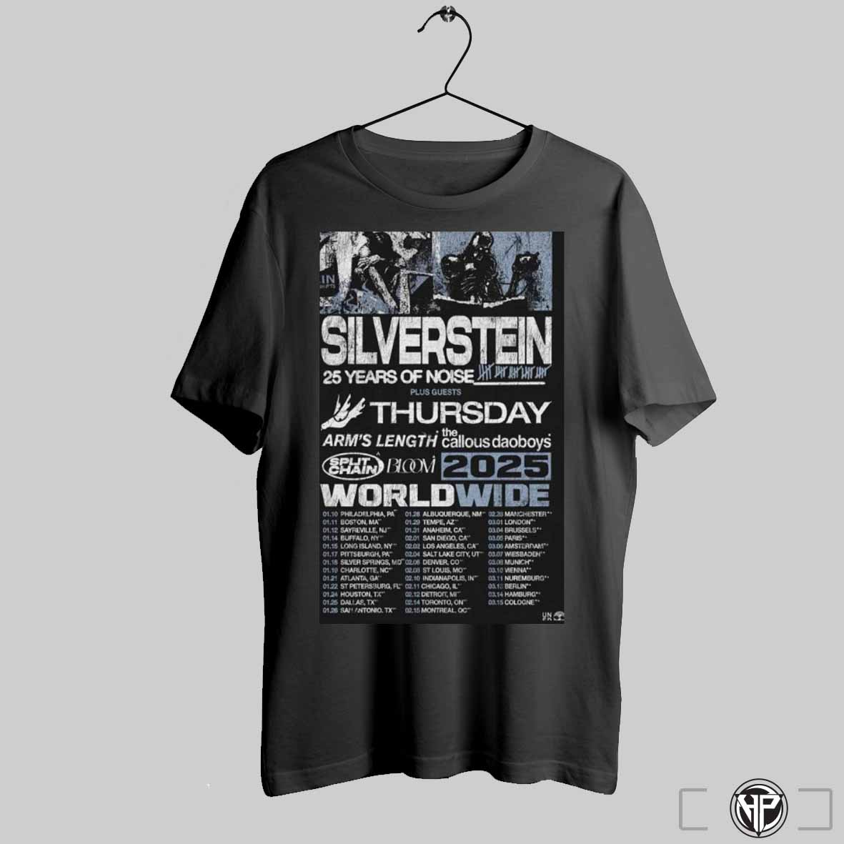 Silverstein 25 Years Of Noise Worldwide Tour 2025 Poster Shirt Trending Sweatshirt