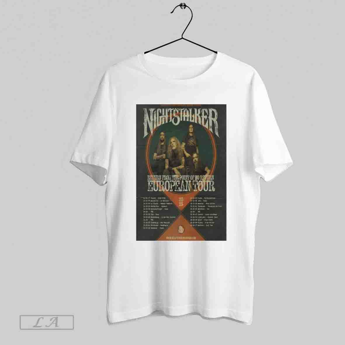 Nightstalker Return From The Point Of No Return 2025 European Tour Poster Shirt
