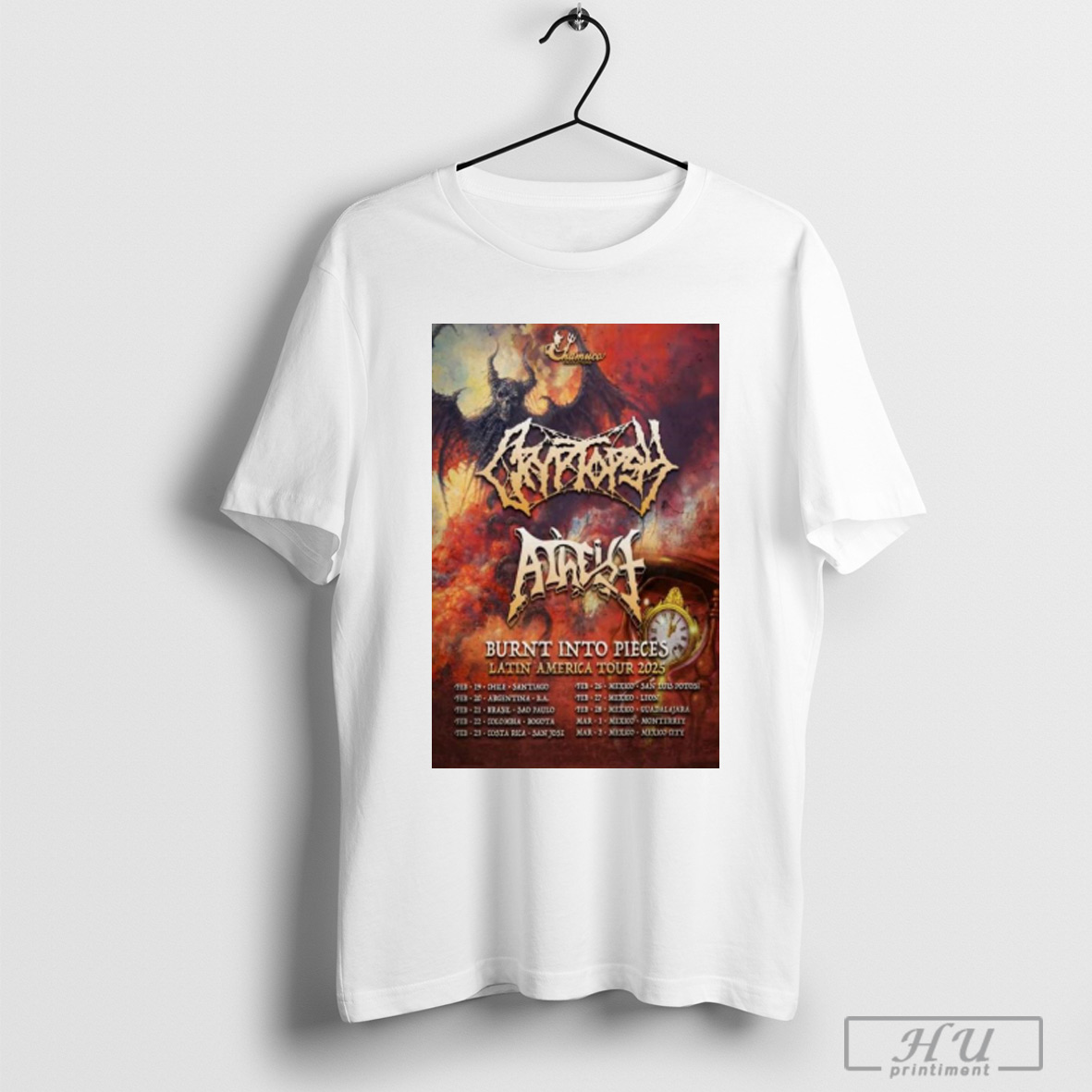 Latin America Tour 2025 Cryptopsy Shirt Cutom Poster Coffee Mugs Ornaments