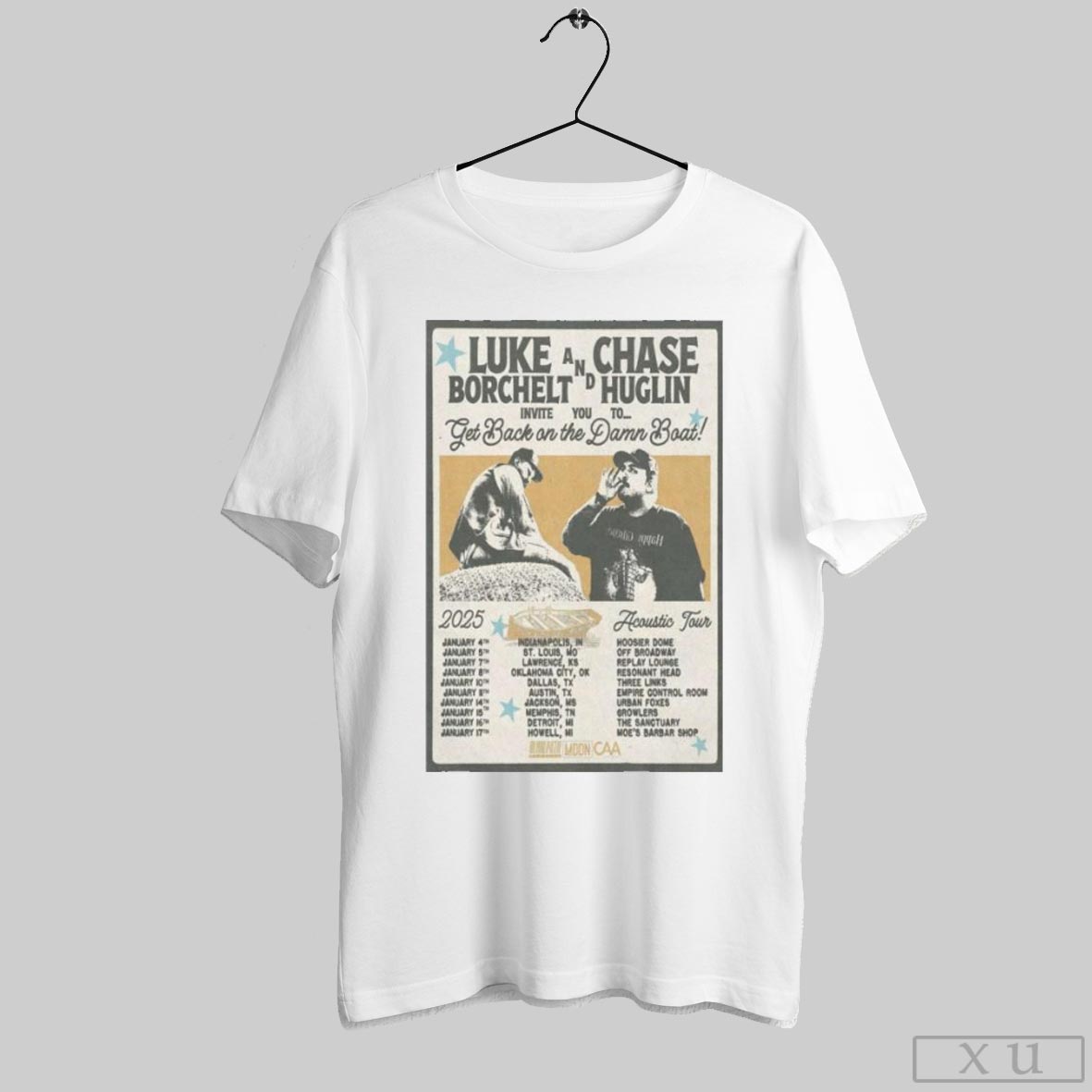 Luke Borchelt And Chase Huglin 2025 Acoustic Tour Shirt