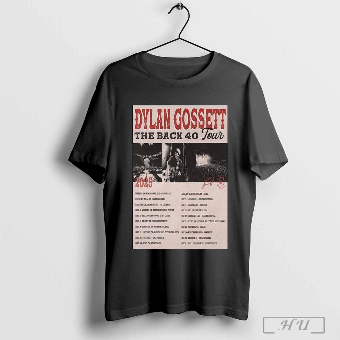 Dylan Gossett Poster Expands The Back 40 Tour 2025 Shirt