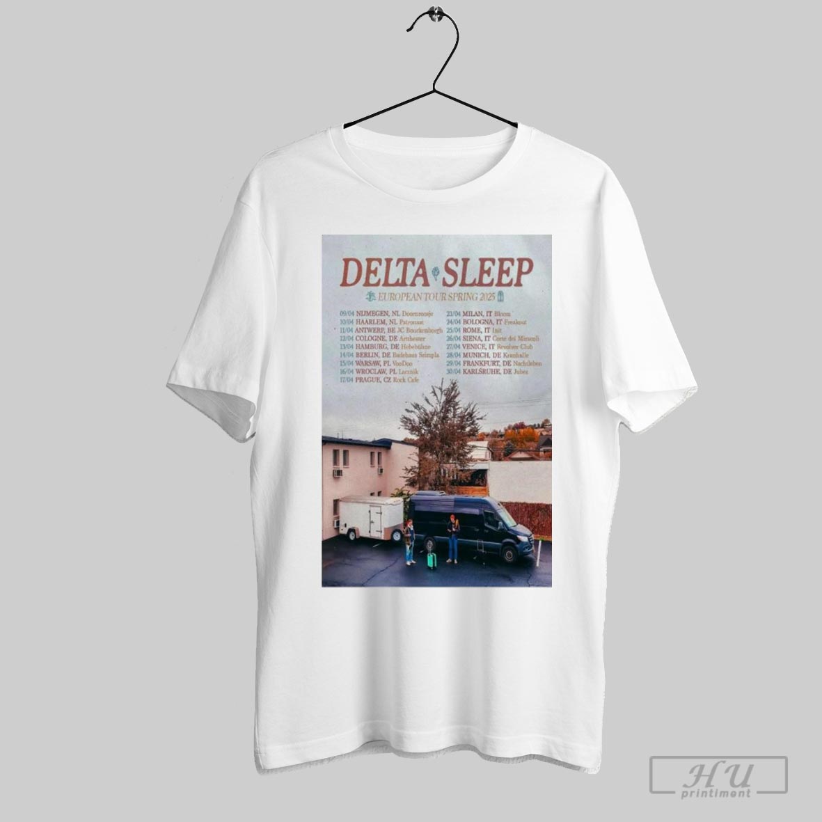 Delta Sleep Poster Europe Tour Spring 2025 Shirt