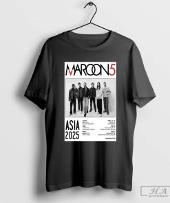 Shirt Maroon 5Asia, Maroon 5 Tour Asia 2025 Shirt