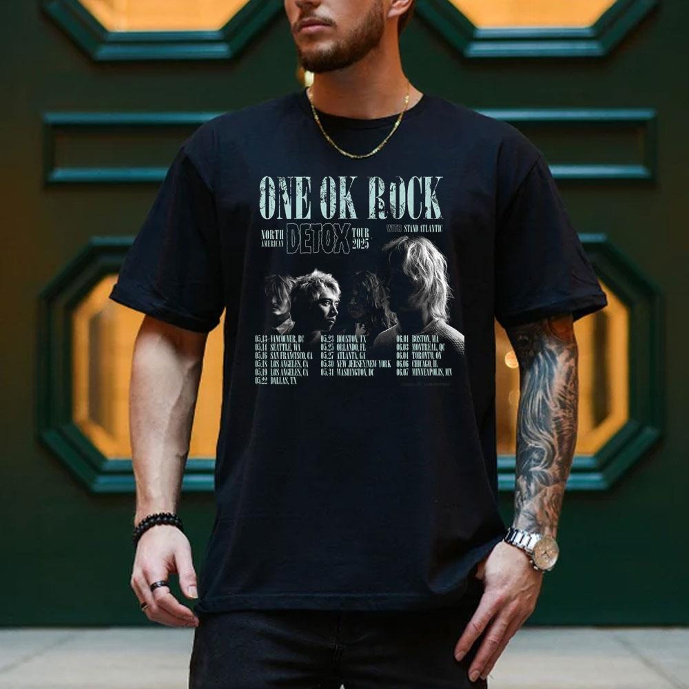 Design Design North American One Ok Rock Detox Tour 2025 Shirt Apparel