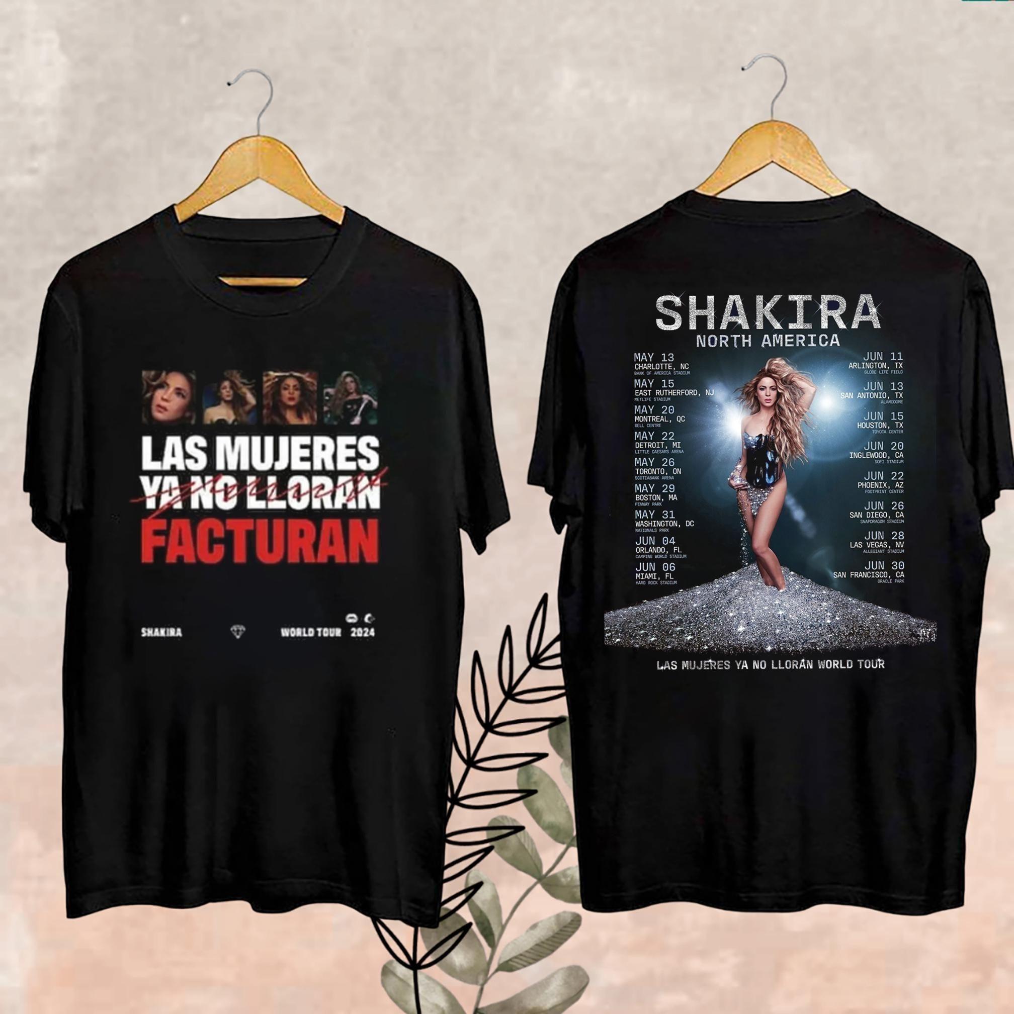 Shakira Las Mujeres Ya No Lloran World Tour 2025 Shirt Fan Double Side Apparel
