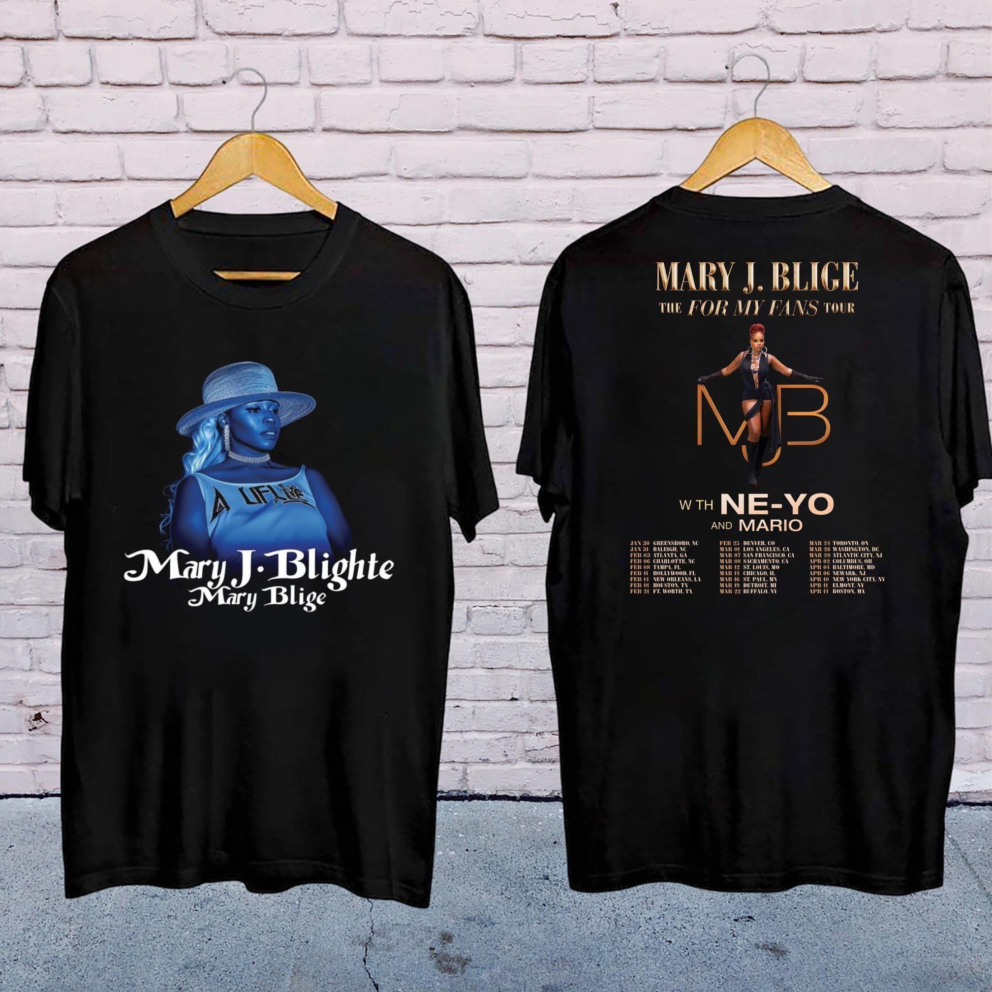 Mary J Blige 2025 Concert The For My Fans Tour Double Side Shirt