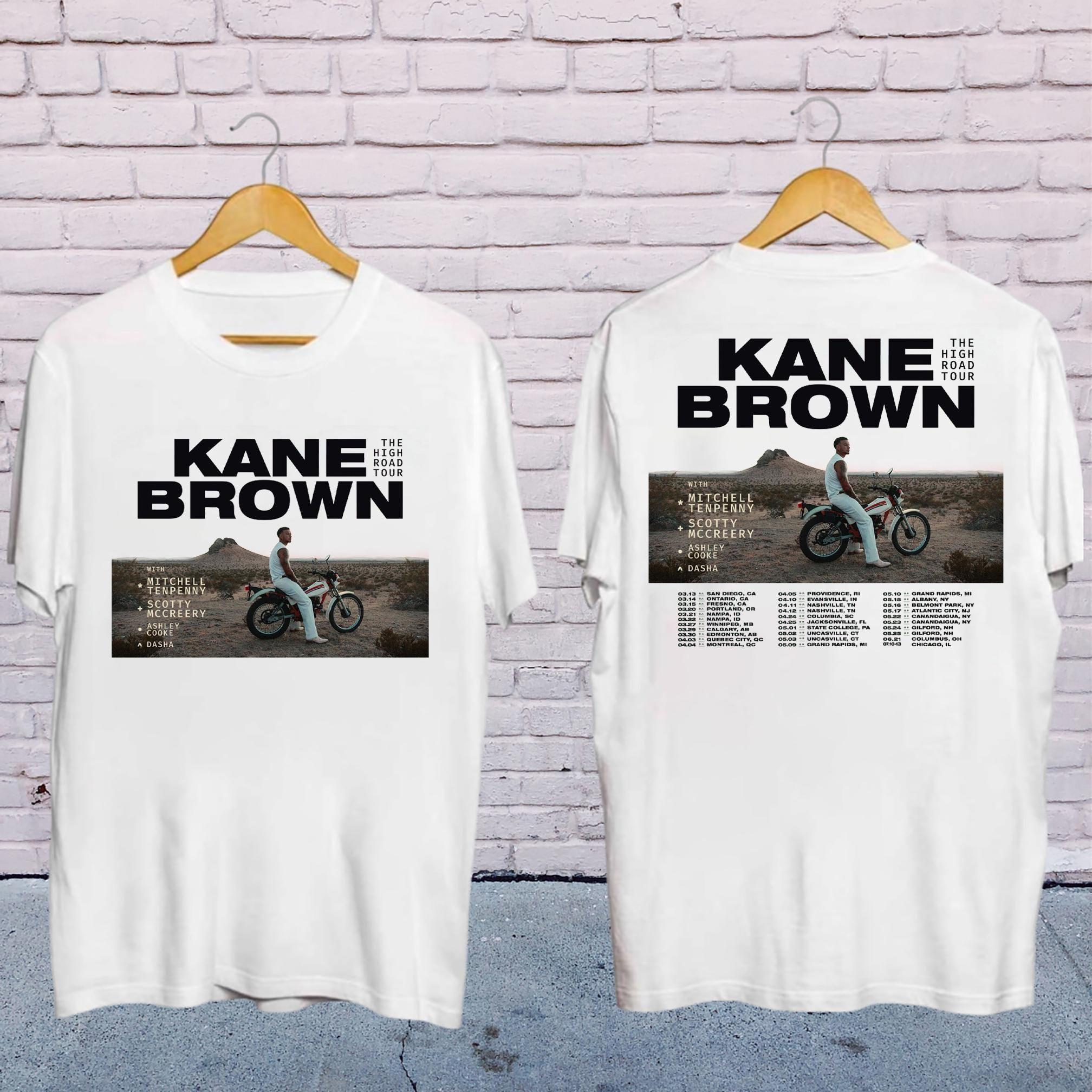 2025 Kane Brown The High Road Tour Shirt Double Side Merch