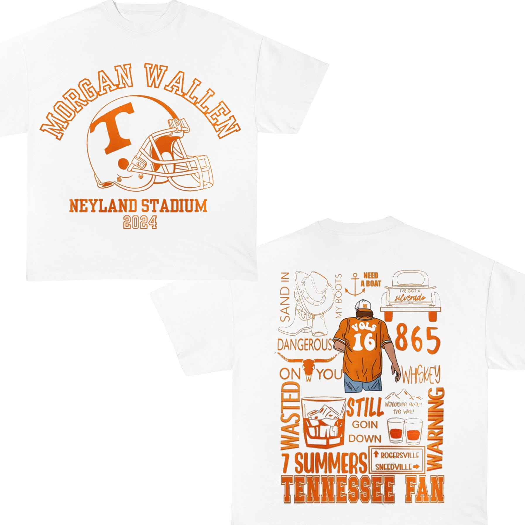 Morgan ,Wallen Tennessee Neyland Stadium Concert Tee