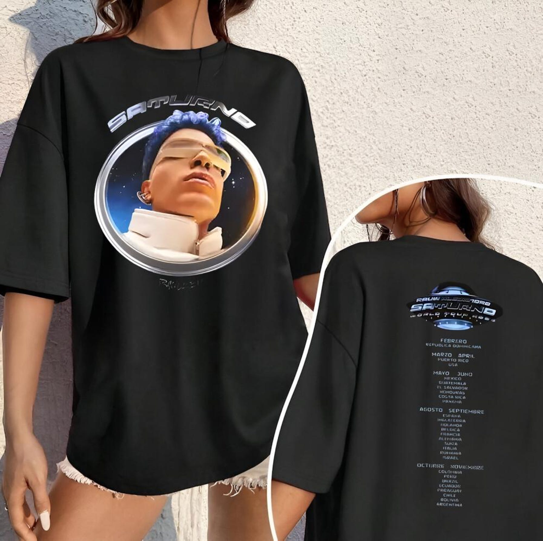 Rauw Fan Shirt, Pareja Del Ano,Todo De Ti,Rauw 2025 Tour Rauw Alejandro 2 Sides Shirt