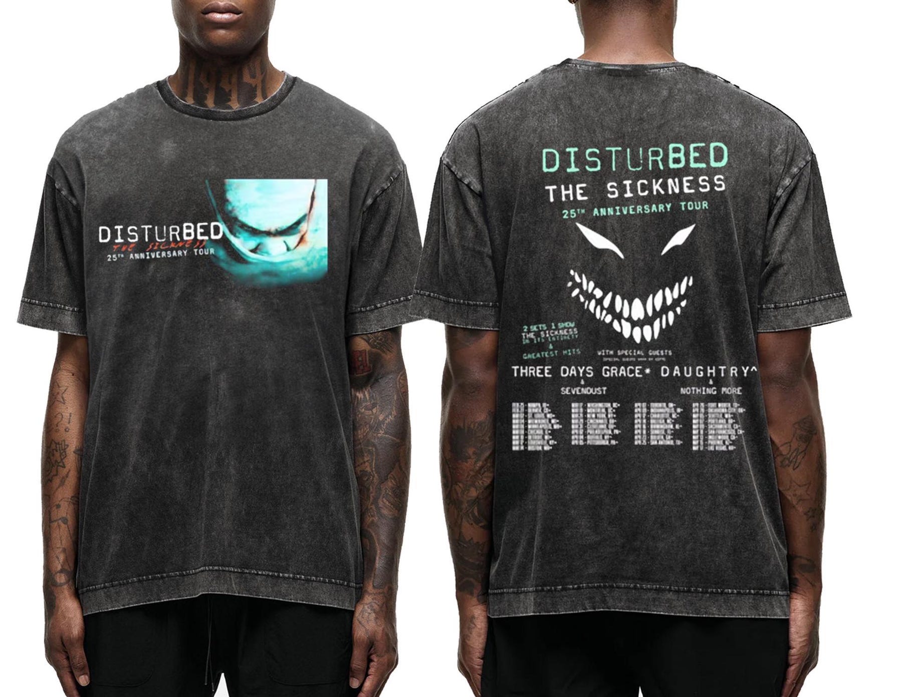 2025 Disturbed The Sickness 25Th Anniversary Tour Shirt, The Sickness 2025 Concert, Disturbed Fan Gift, Disturbed Rock Band, Disturbed Merch