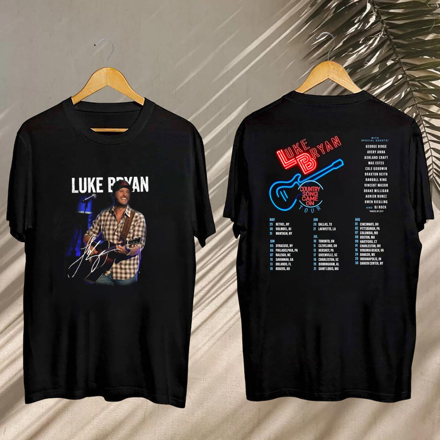 Luke Bryan Graphic Shirt, 2025 Luke Bryan Country Song Came On Tour Shirt, Luke Bryan Signature Shirt, Luke Bryan Fan Gift, Luke Bryan Merch