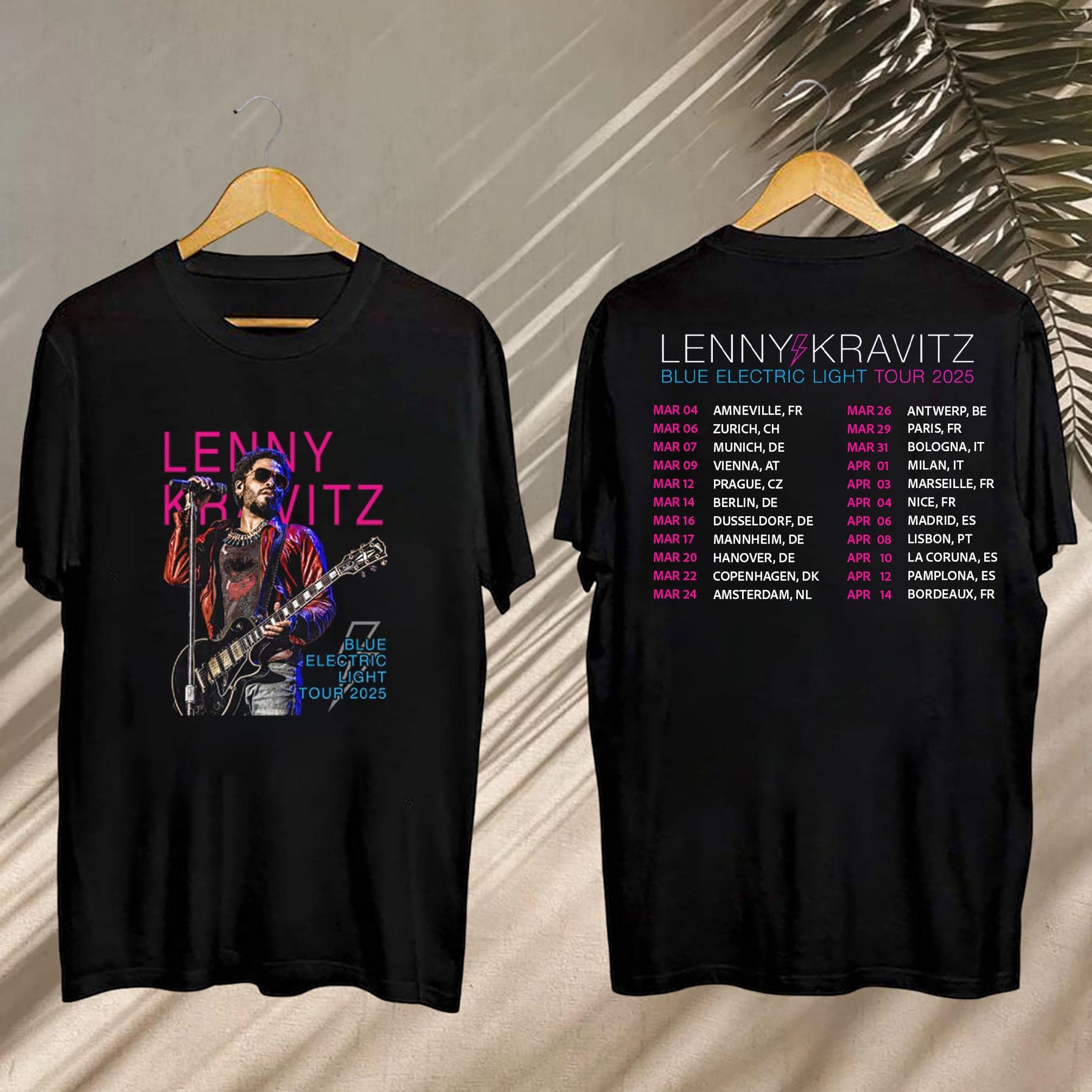 Lenny Kravitz Fan Gift, Lenny Kravitz Blue Electric Light Tour Tee, 2025 Lenny Kravitz Blue Electric Light Tour Shirt, Lenny Kravitz Concert