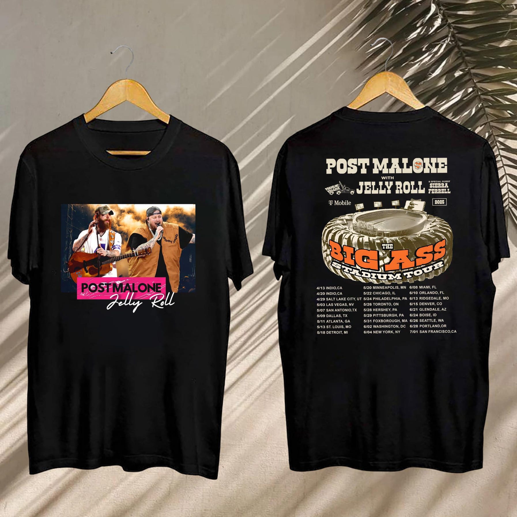 Post Malone Vs Jelly Roll Tour 2025 Shirt, Post Malone Big Ass Stadium Tour Shirt, Post Malone Fan Gift, Post Malone Concert, Jelly Roll Tee
