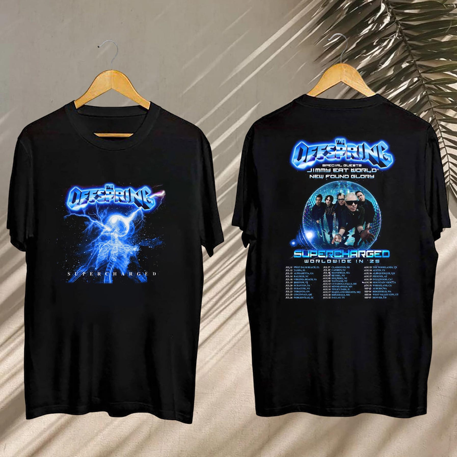 The Offspring Tshirt, The Offspring Supercharged Worldwide In '25 Shirt, The Offspring Concert, The Offspring Fan Shirt, The Offspring Merch