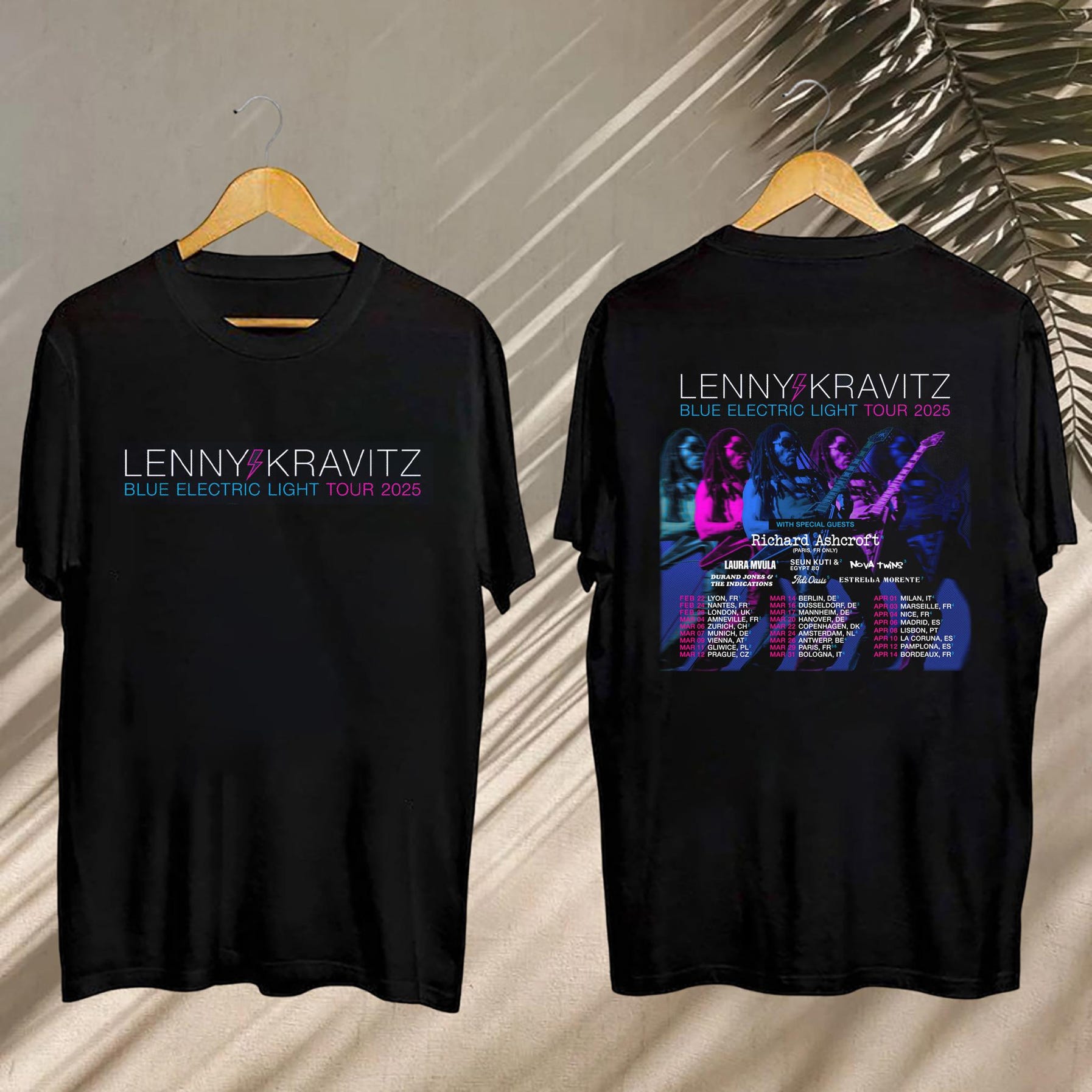 Lenny Kravitz 2025 Concershirt, Lenny Kravitz Blue Electric Light Tour 2025 Tee, Lenny Kravitz Tshirt, Lenny Kravitz Gift, Lenny Kravitz