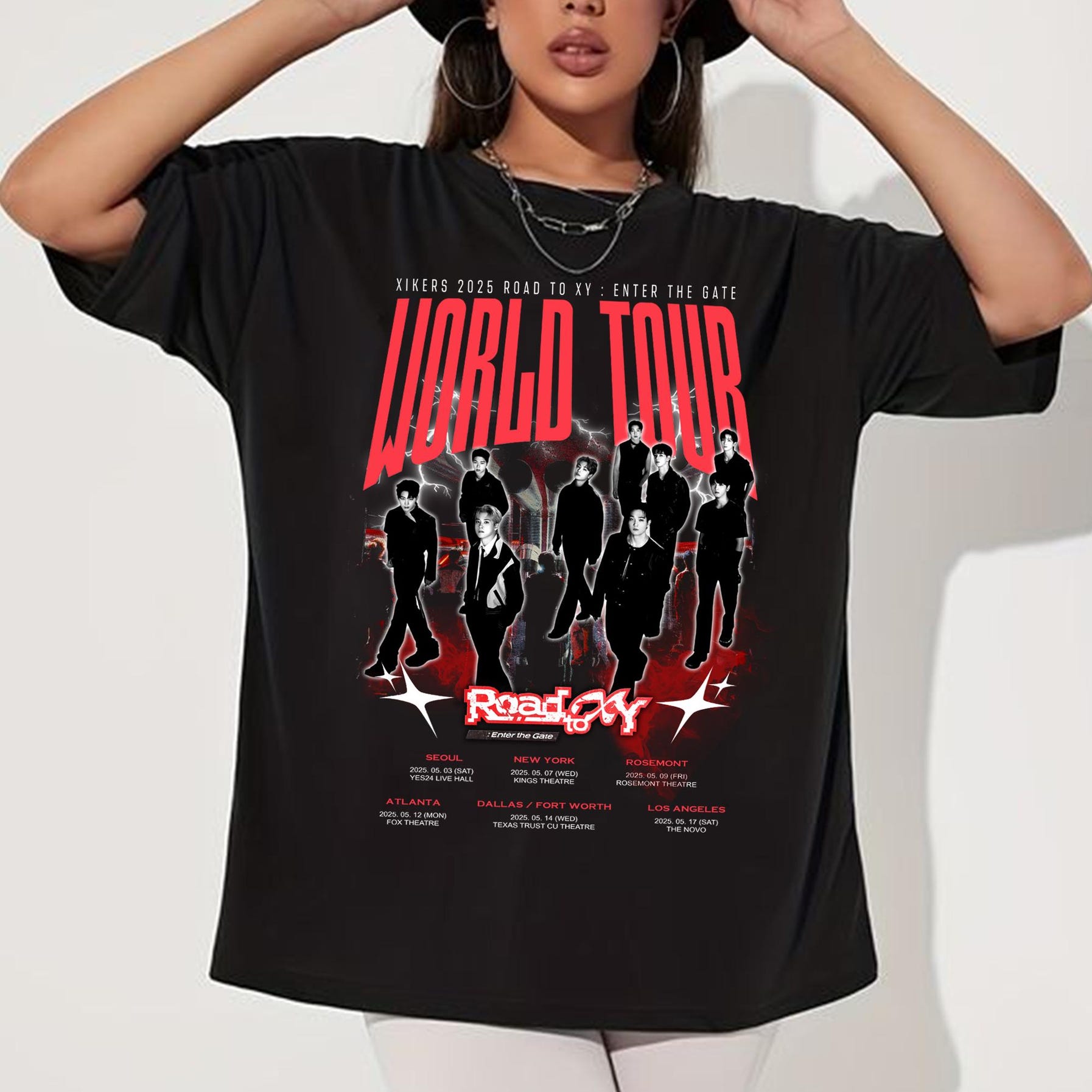 Xikers 2025 World Tour Road To Xy: Enter The Gate Shirt, Xikers World Tour Shirt, Xikers House Of Tricky Shirt, Xikers Members Shirt