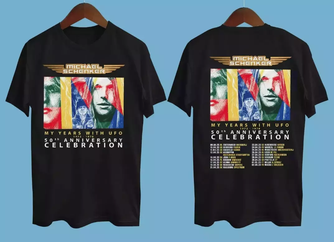 Michael Schenker My Years With Ufo 2025 Tour Black Shirt