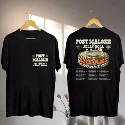 Post Malone And Jelly Roll Tour 2025 Unisex Shirt