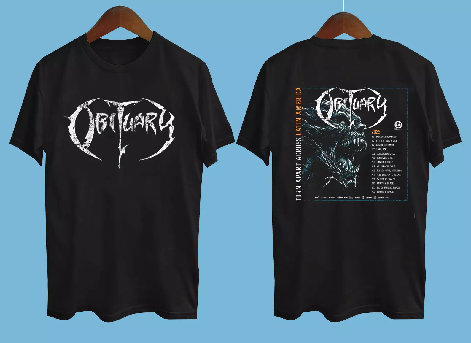 Obituary Band Dates Lists Tour Apart Across Latin America 2025 Shirt Ar883