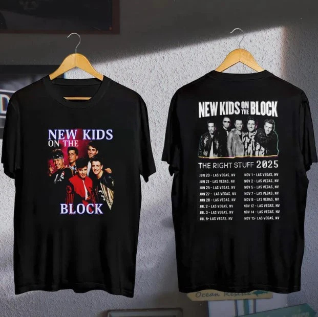 Shirt Nkotb Band 2025 Concert, Kids On The Block The Right Stuff, Nkotb Fan