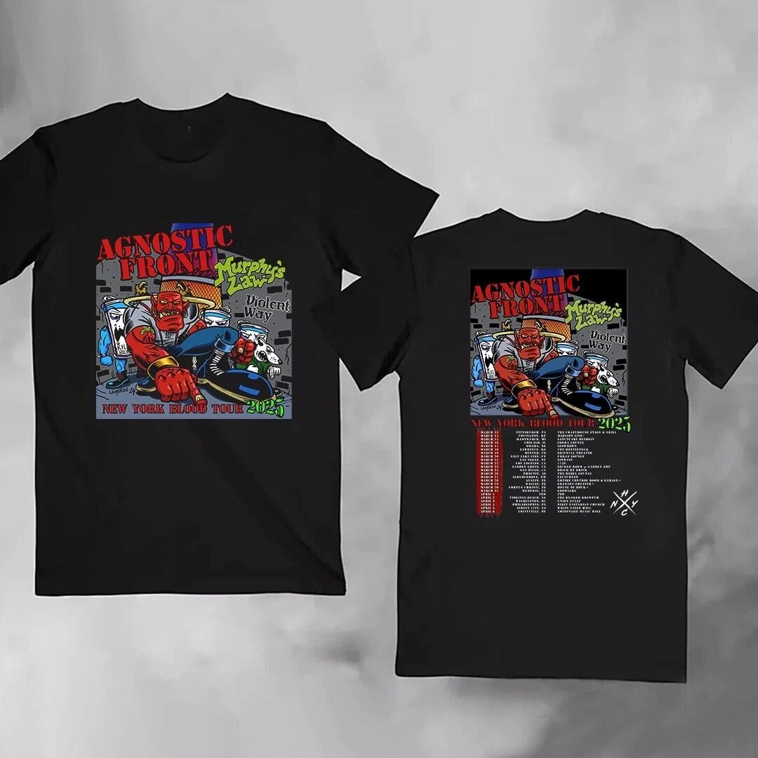 Shirt Agnostic Front Murphy S Law York Blood Tour 2025 Tour