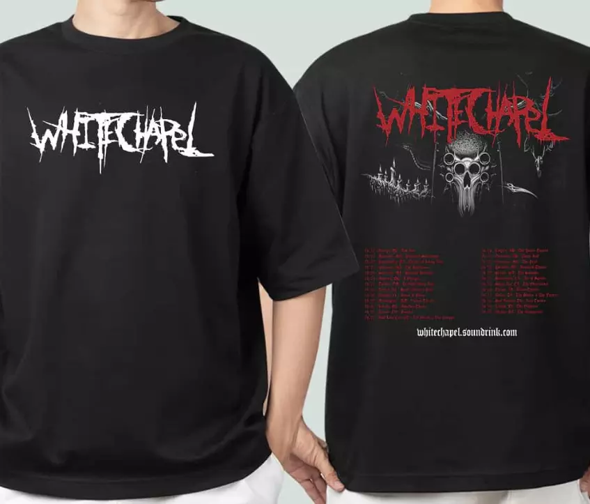 Official Whitechapel Band Merch Hymns In Dissonance Tour 2025 Tour Shirt