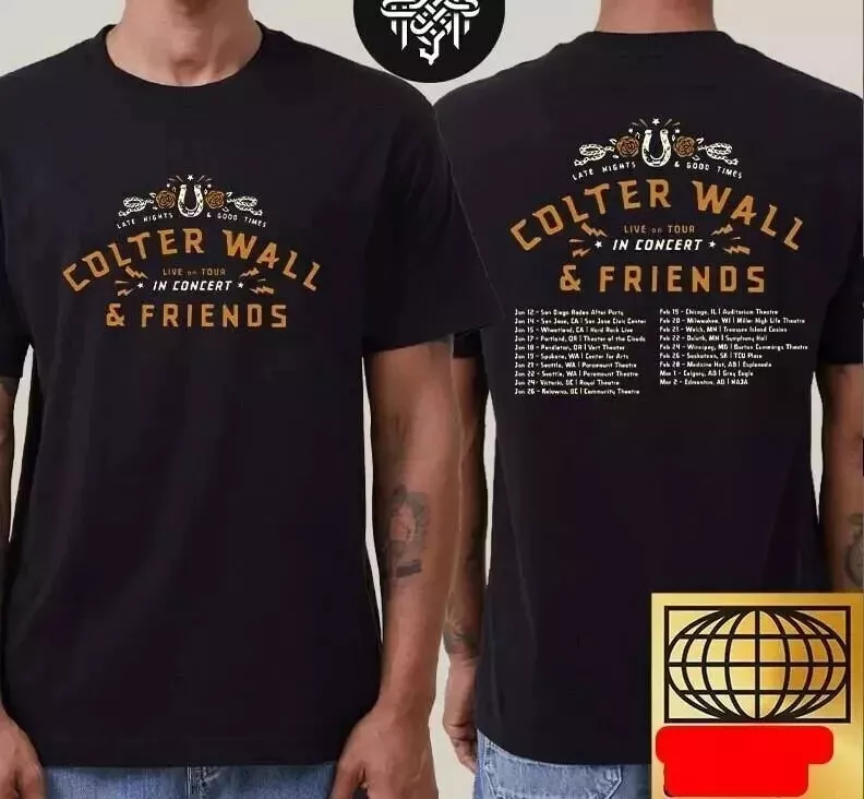 Colter Wall And Friends Live On Tour 2025 Tour Dates Unisex Shirt