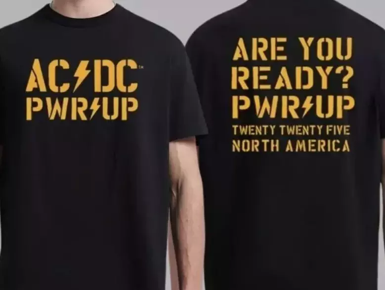 Acdc Are You Ready Pwr Up 2025 Tour Twenty Twenty Five North America Shirt