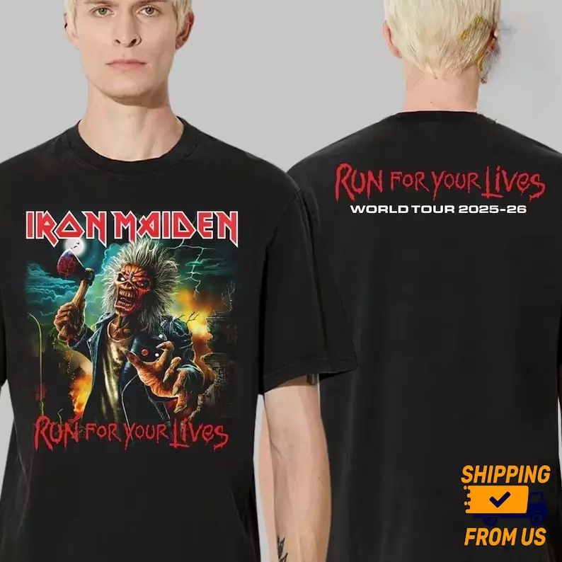 Iron Maiden Run For Your Lives Tee, Run For Your Lives Tour 2025 Shirt, Concert