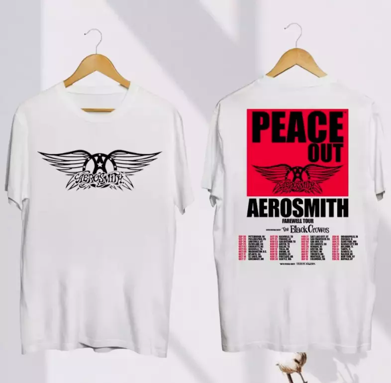 Aerosmith Logo Shirt, Aerosmith Peace Out Farewell Tour 2024-2025 Shirt