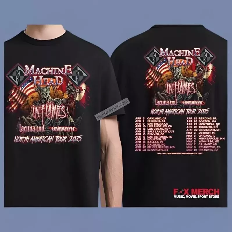 Machine Head North American Tour 2025 Concert Music Shirt