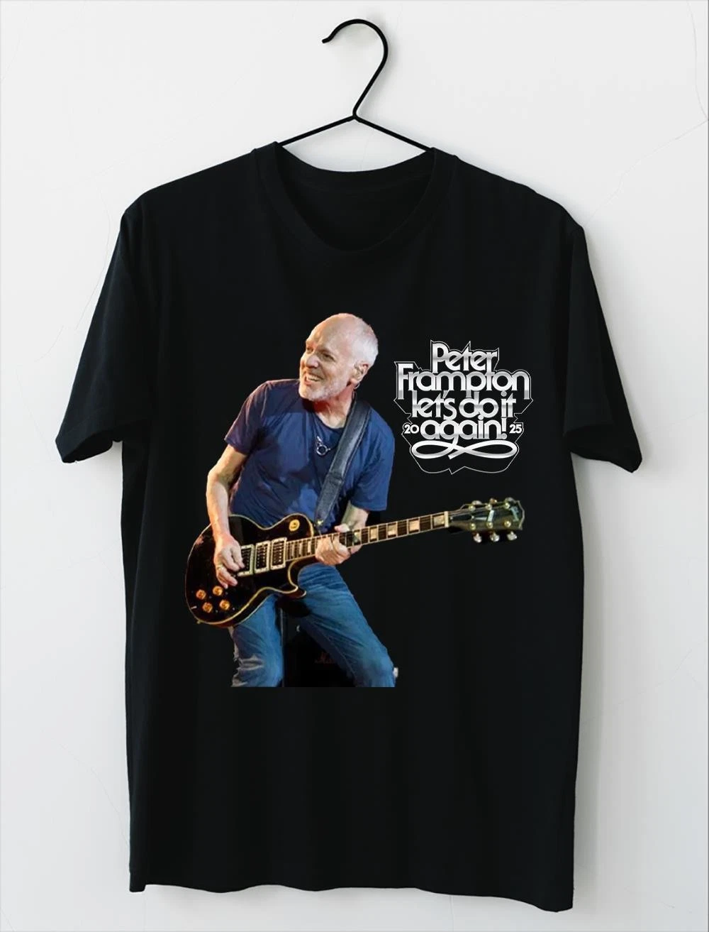 Peter Frampton Let S Do It Again 2025 Tour Black Gifshirt