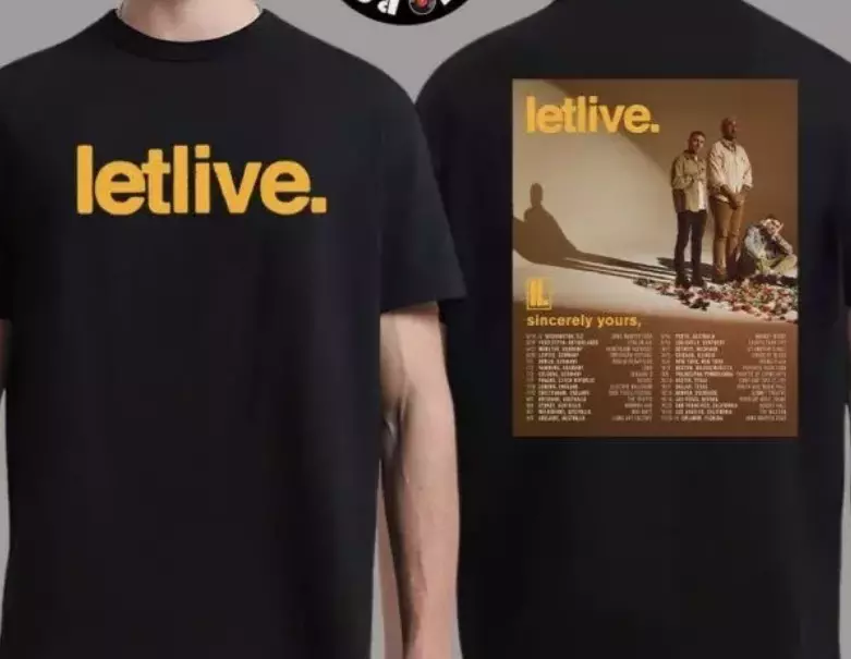 Letlive Sincerely Yours Tour 2025 Poster Tour Dates Two Sides Unisex Shirt