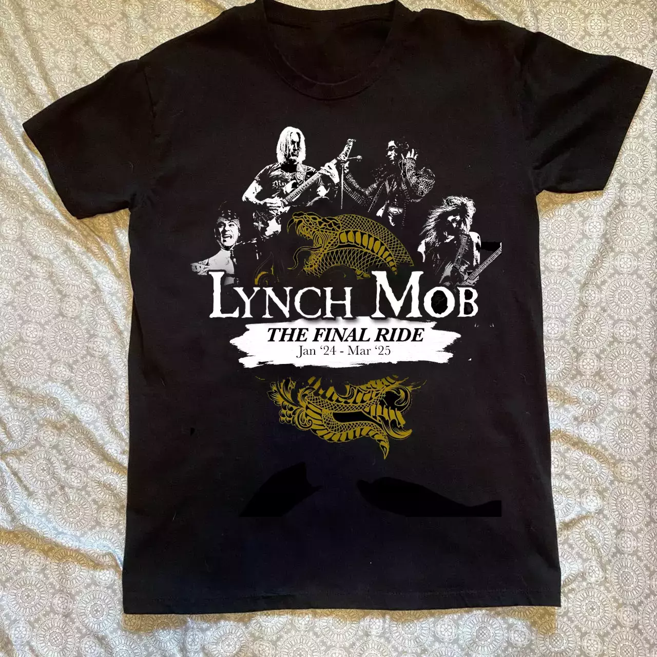 Lynch Mob The Final Ride 2025 Tour Black Shirt