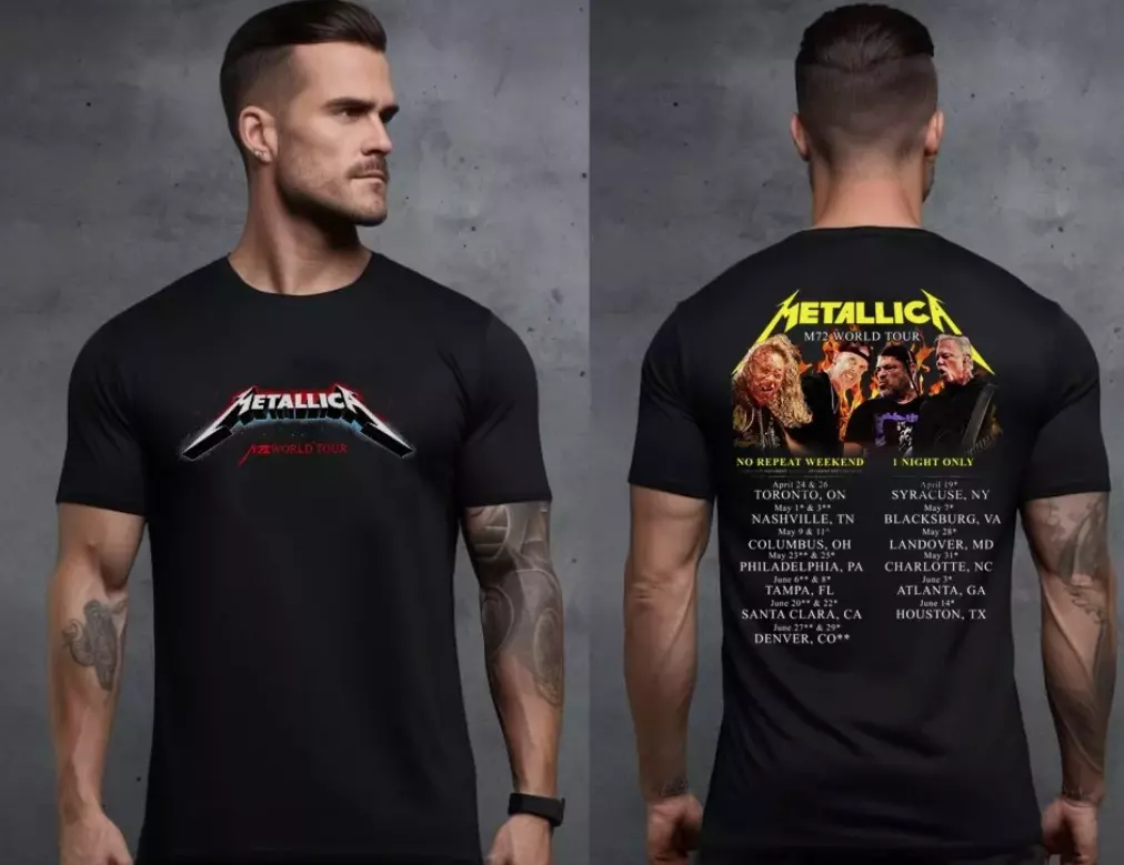 Metallica M72 World Tour Schedule Extends Music Rock 2025 Shirt