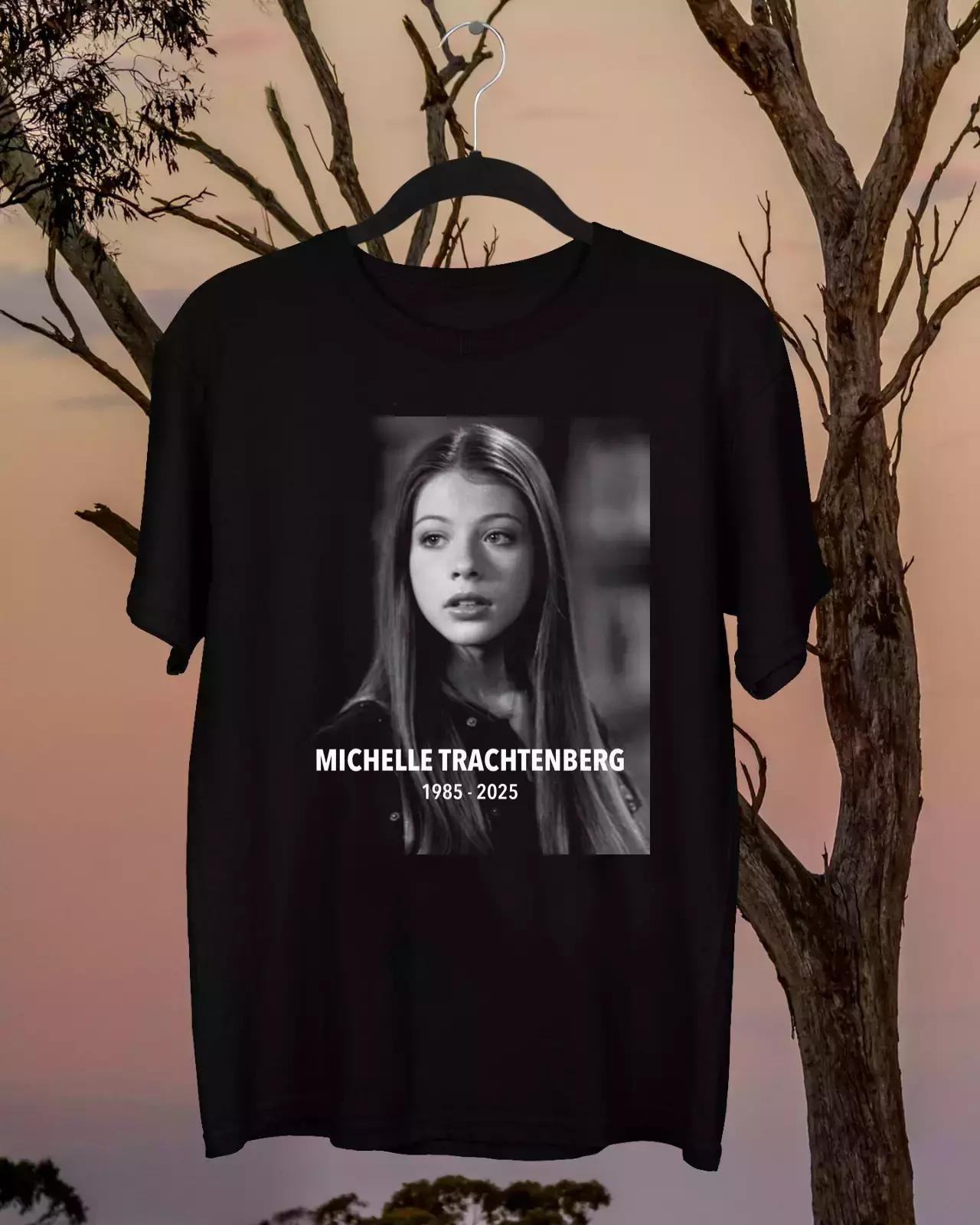 Rip Michelle Trachtenberg 1985-2025 Black Color Shirt For Fan
