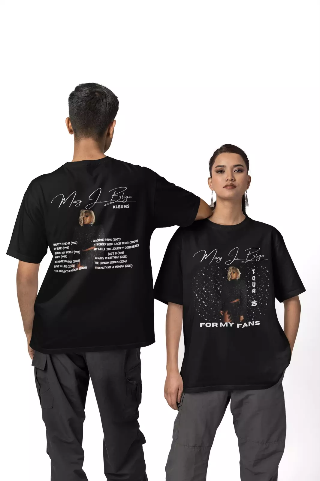 Mary J Blige Graphic Shirt, Mary J Blige, For My Fans Tour 2025 Shirt