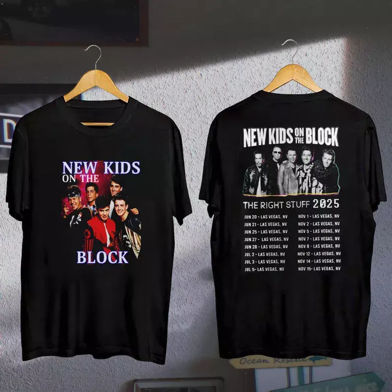 Nkotb Band 2025 Concert, Kids On The Block The Right Stuff Tshirt