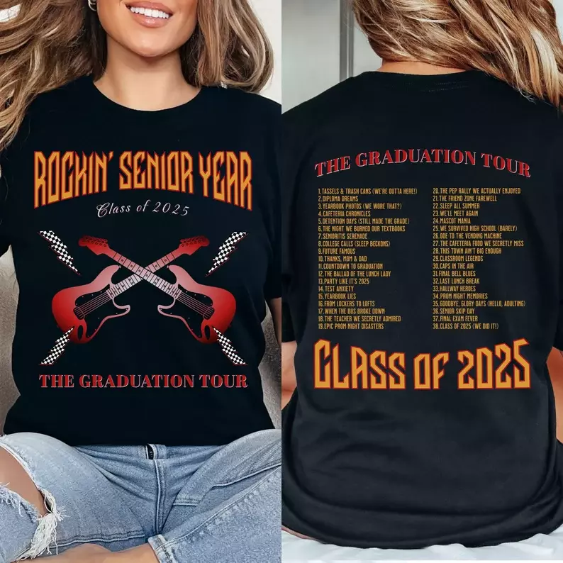 Senior 2025 Class Of 2025 Shirt Graduation Tour 2025 Senior Gift Tshirt
