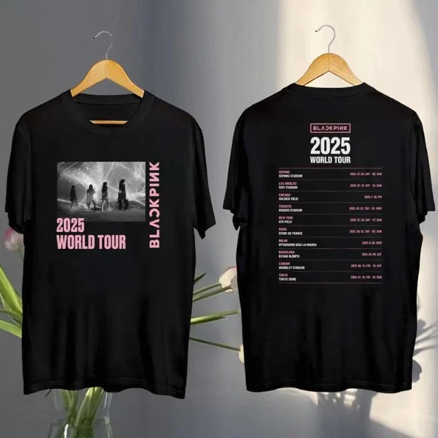 Shirt Black Pink World Tour 2025, Blink Gift, Black Pink 2025