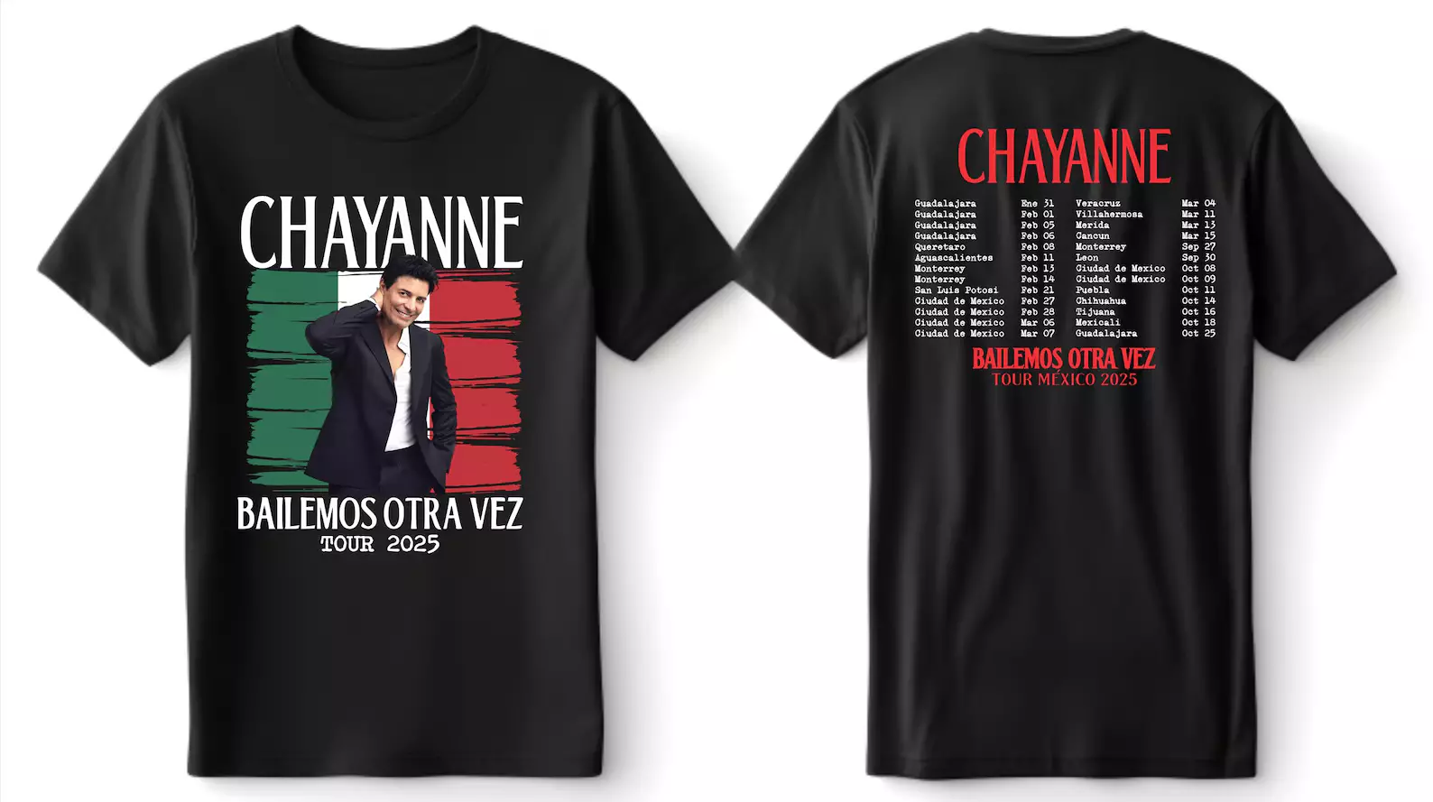 Png File Chayanne Tour 2025 Shirt Mexico, Let'S Dance Together Again