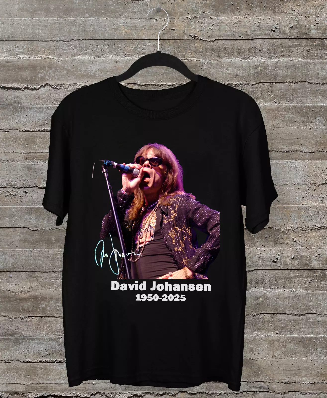 Remembering David Johansen 1950-2025 York Dolls Black Shirt Ar964