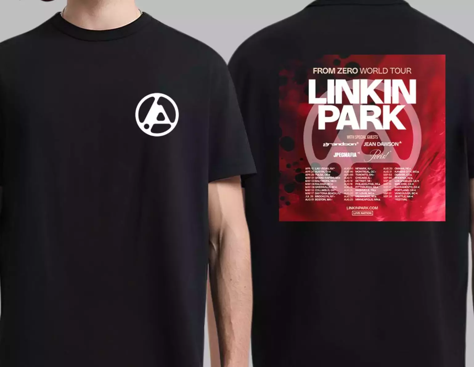 Shirt Lin_Kin Park From Zero World Tour 2025 Tour Dates List Two Sides Unisex
