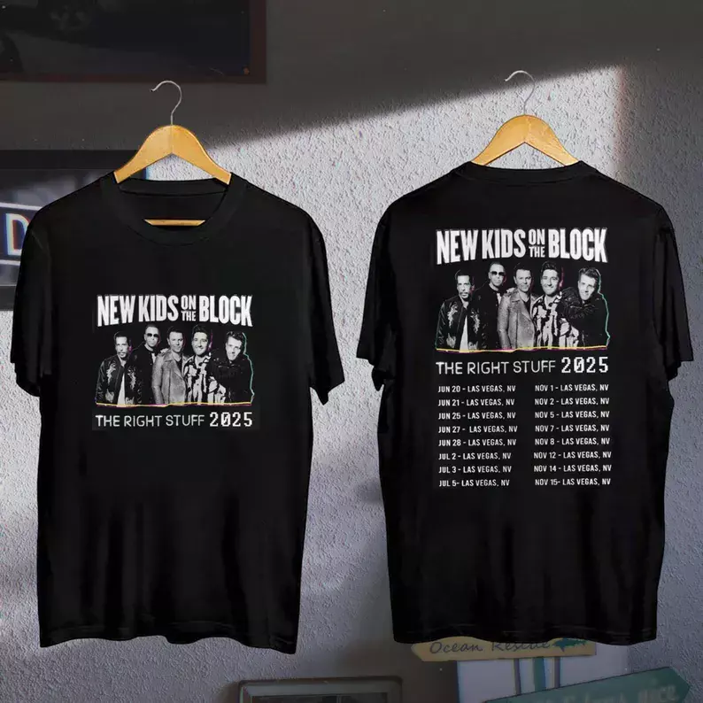Kids On The Block The Right Stuff Tshirt, Nkotb Band 2025 Concert