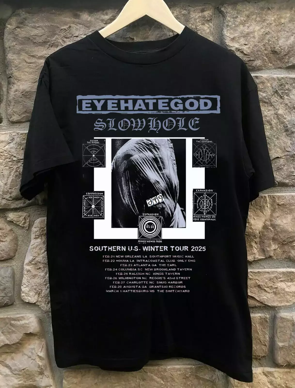 Eyehategod Winter Tour 2025 Slowhole Shirt Size 