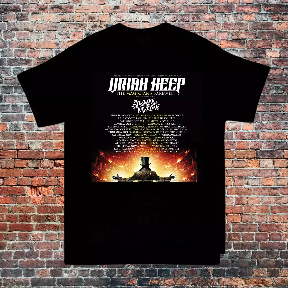 Shirt Uriah Heep Band April Wine Tour 2025 Size 
