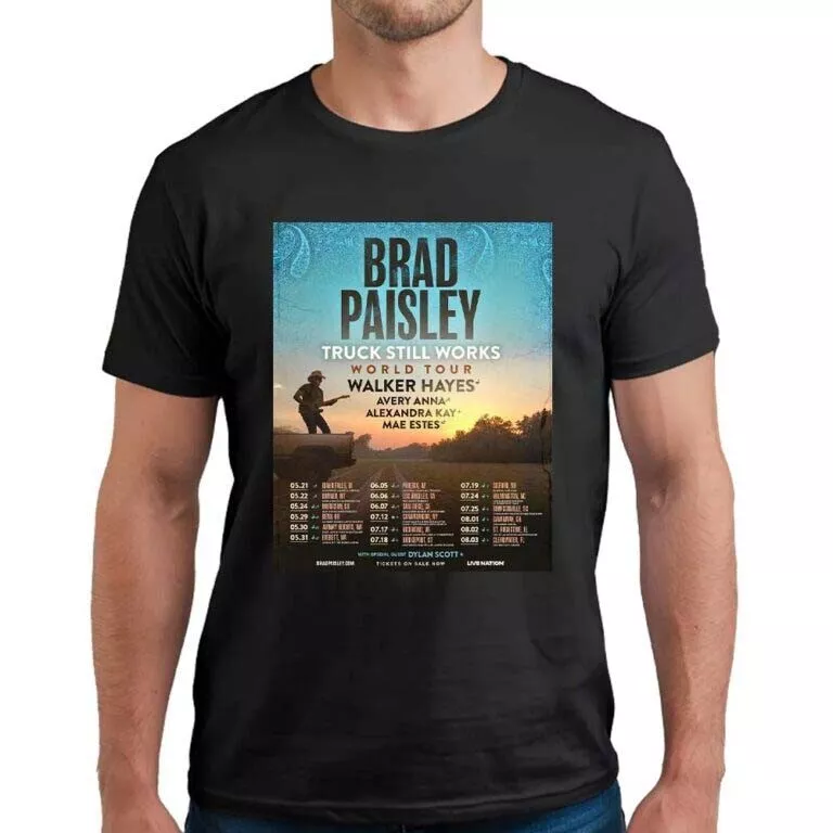 Brad Paisley Truck Still Works World Tour 2025 Schedule Dates Lisshirt S_4Xl