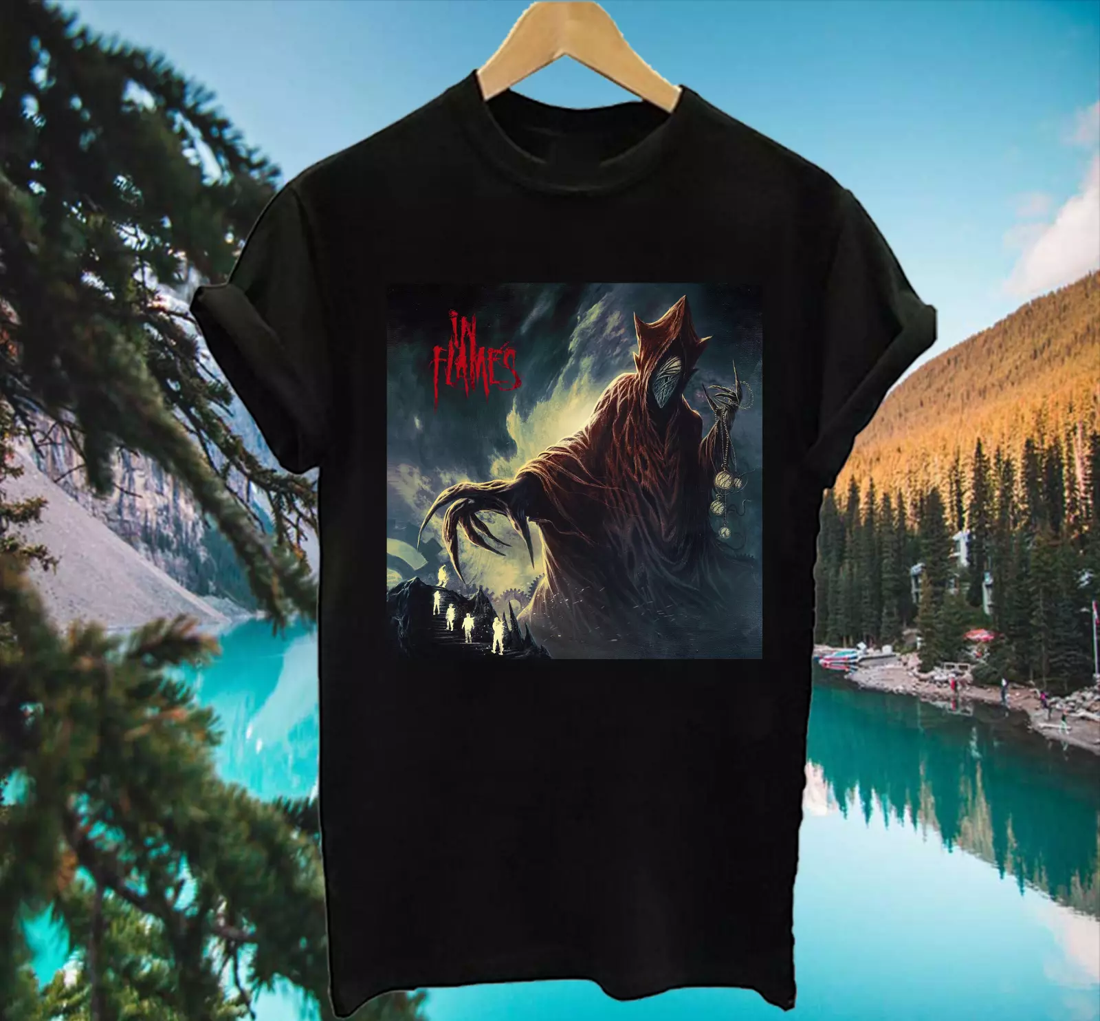 In Flames 2025 Tour Shirt Short Sleeve Size Unisex Men Eg1185