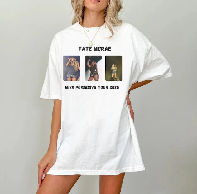 Tate Mcrae Shirt Tate Mcrae Miss Possessive World Tour 2025 Print Tate Mcrae